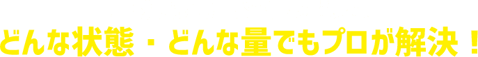 片付けられないお部屋の悩みを、どんな状態・どんな量でもプロが解決！